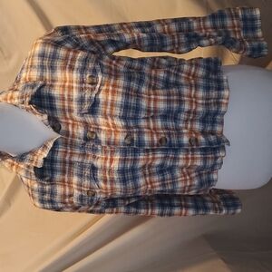 American Eagle Crop Flannel Top SZ  XSM